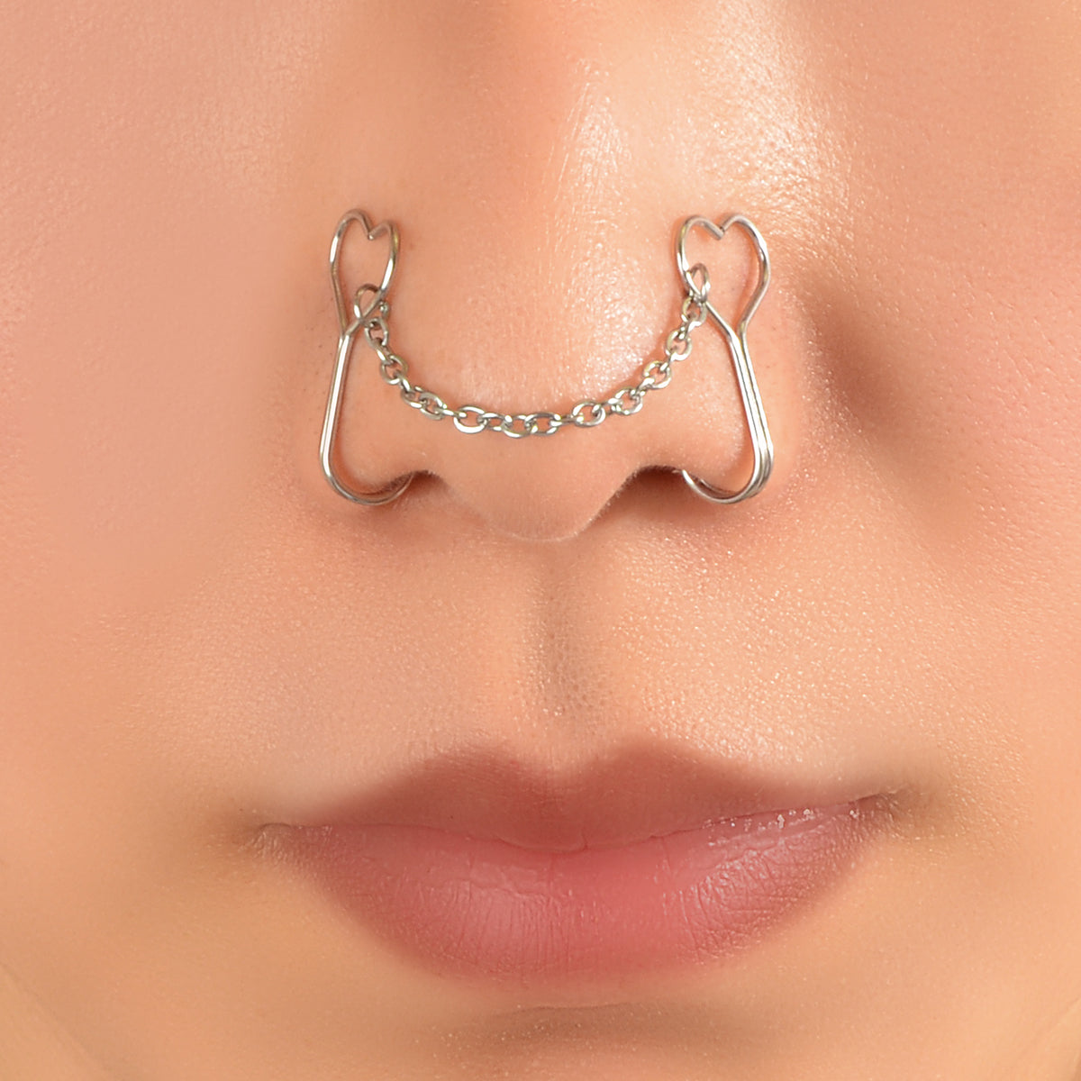 Fake lip online to ear chain