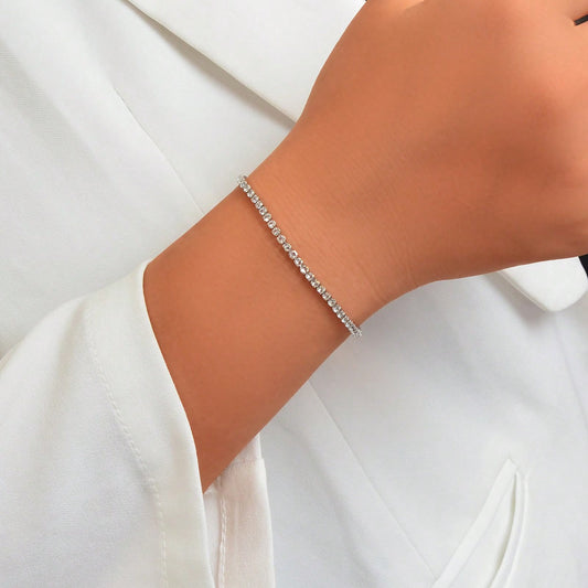 Adjustable Slider Bracelet with Diamonds Sparkle Shine Jewelry