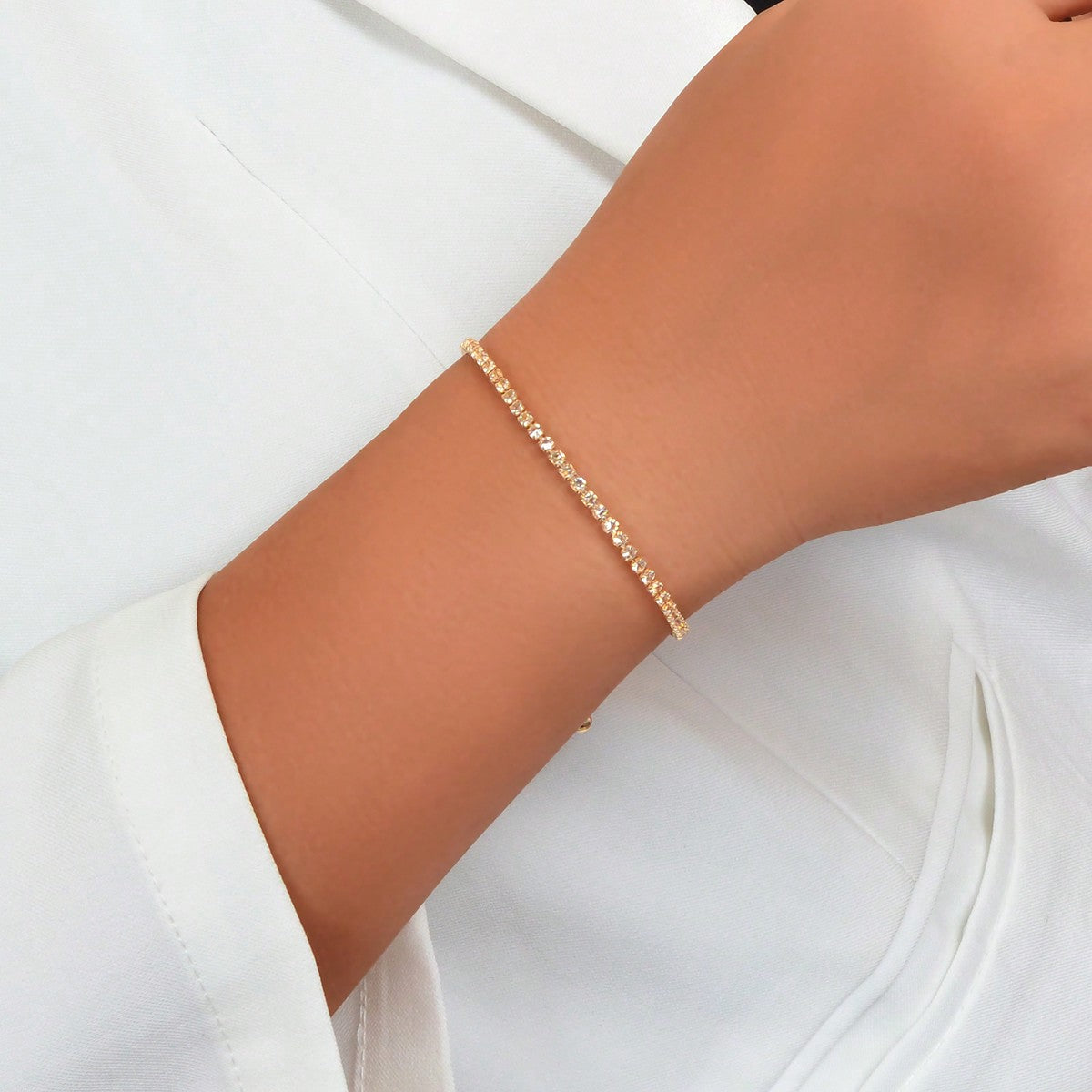 Adjustable Slider Bracelet with Diamonds Sparkle Shine Jewelry