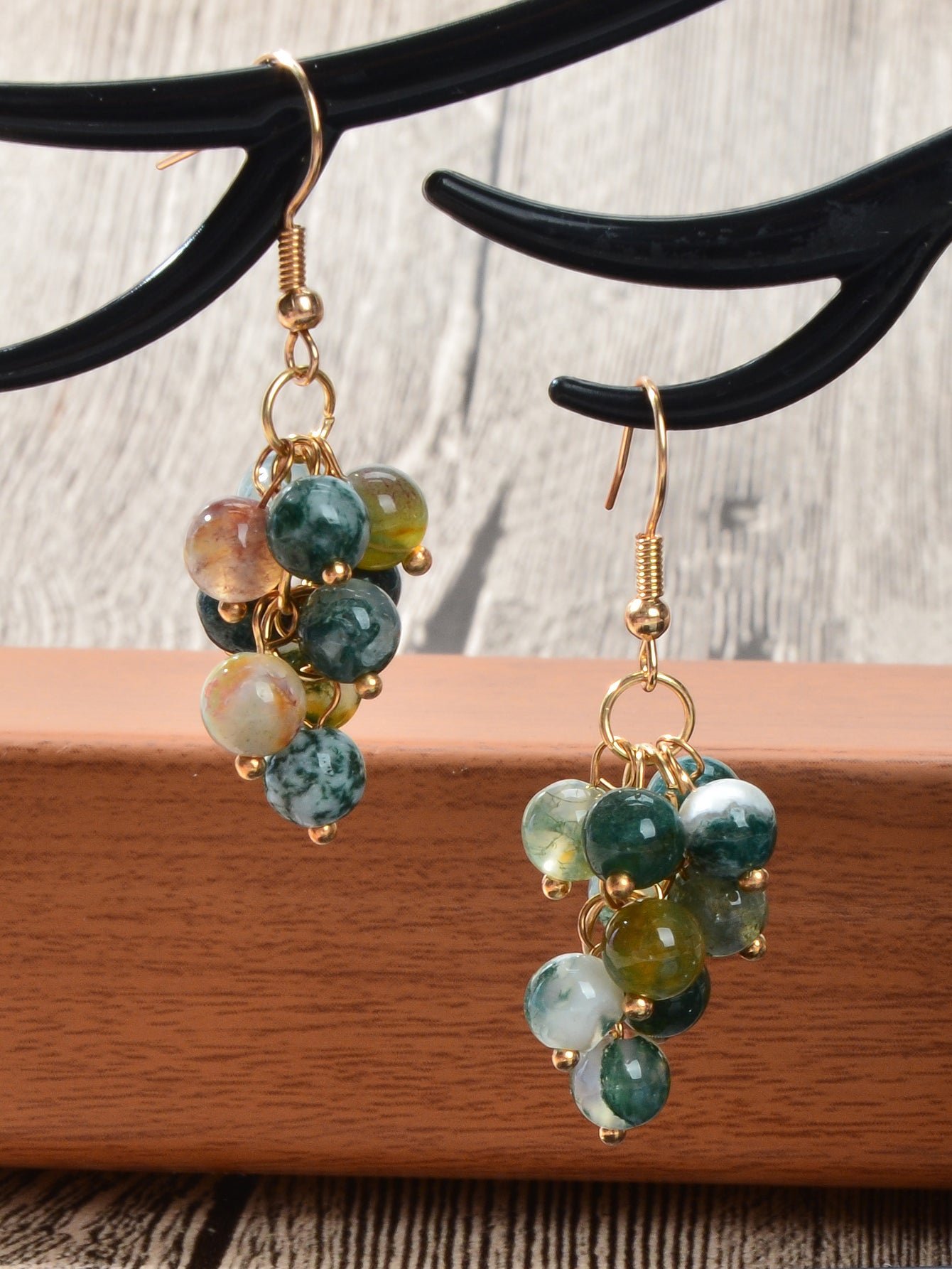 Drop Dangle Handmade Grape Cluster Earrings Colorful Cute Fruit Hook Eardrop