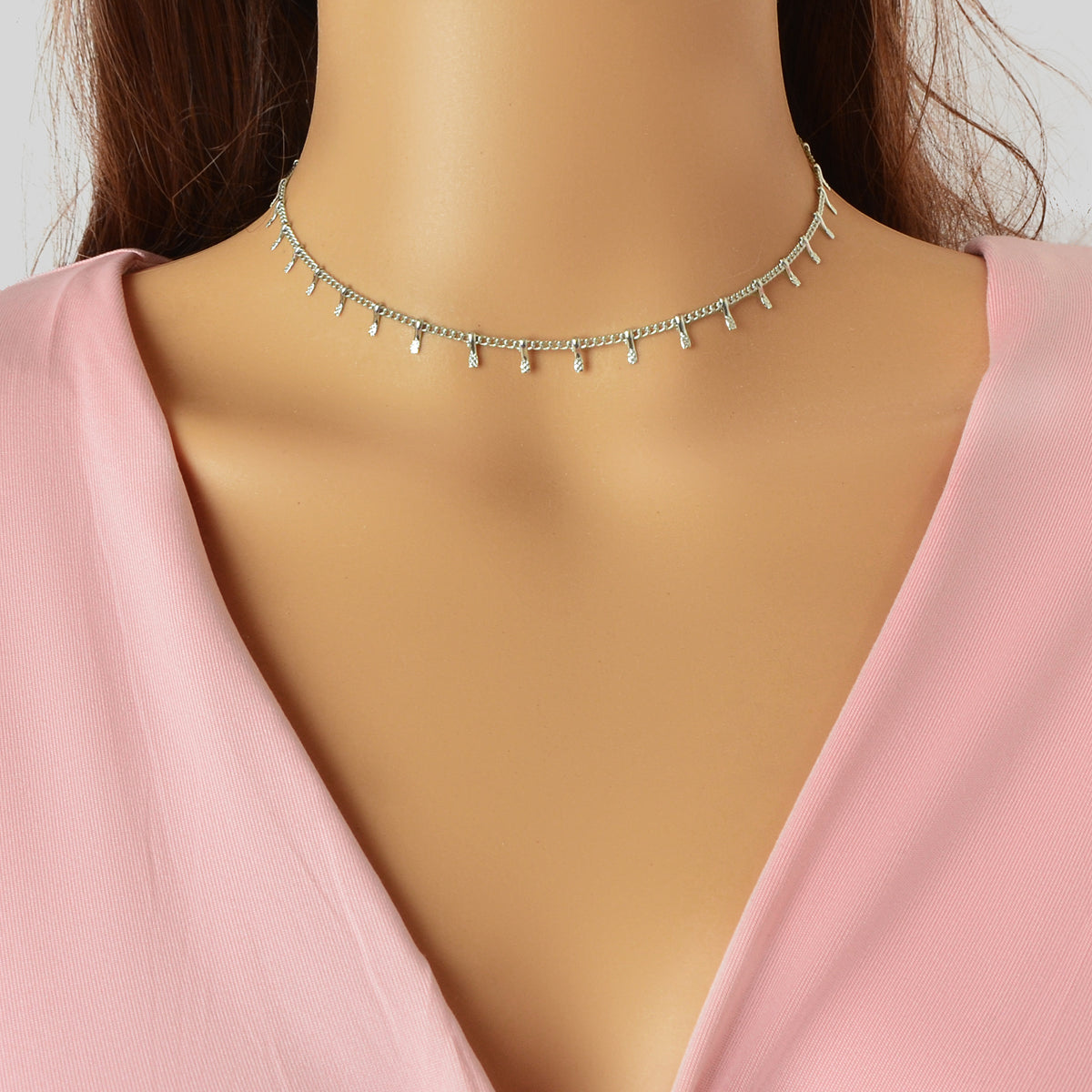 Classic Dainty Thin Charm Choker Gold Short Chain Necklaces Minimalist Jewellery