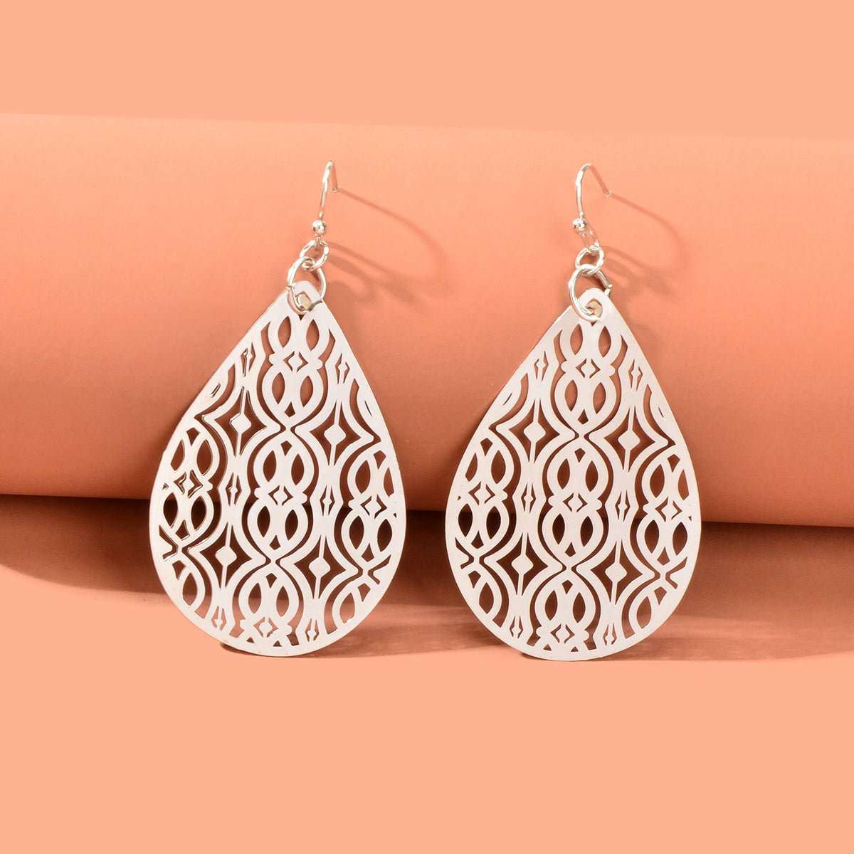 AU Post Oval Hollow Ethnic Water Drop Dangle Earrings Boho Teardrop Jewellery