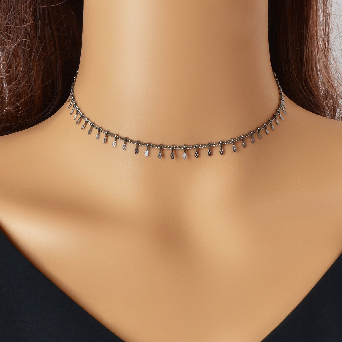 Classic Dainty Thin Charm Choker Gold Short Chain Necklaces Minimalist Jewellery