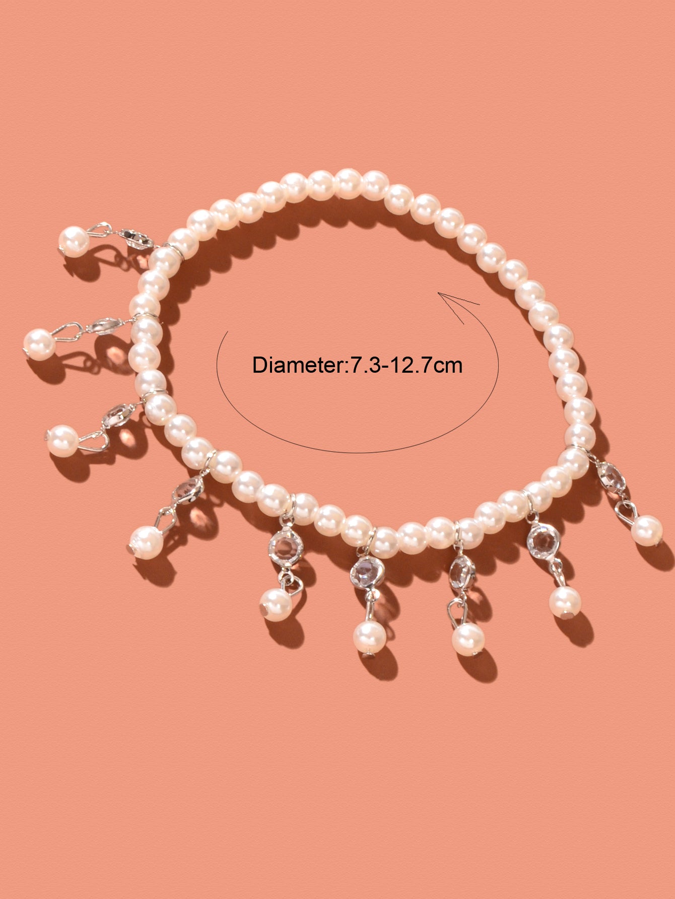 Beach Elastic Imitation Pearl Bead Charm Anklet Foot Chain Bracelet Jewelry Gift