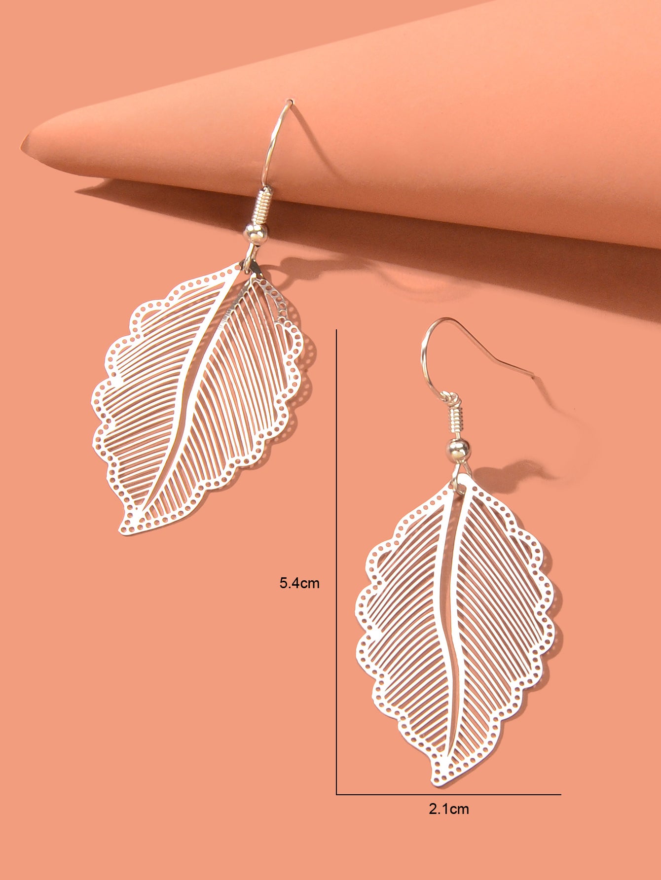 Hollow out Gold Tropical Leaf Drop Earrings Eardrop Accessories Dainty Jewellery