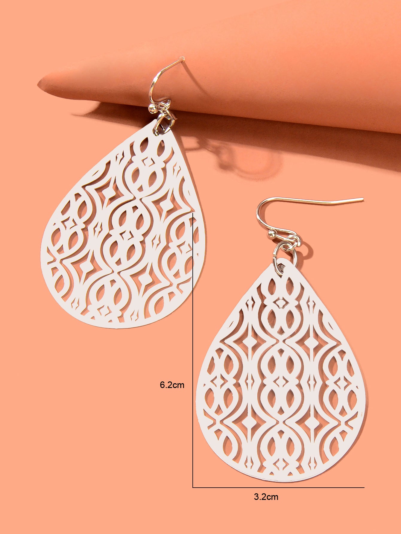 AU Post Oval Hollow Ethnic Water Drop Dangle Earrings Boho Teardrop Jewellery