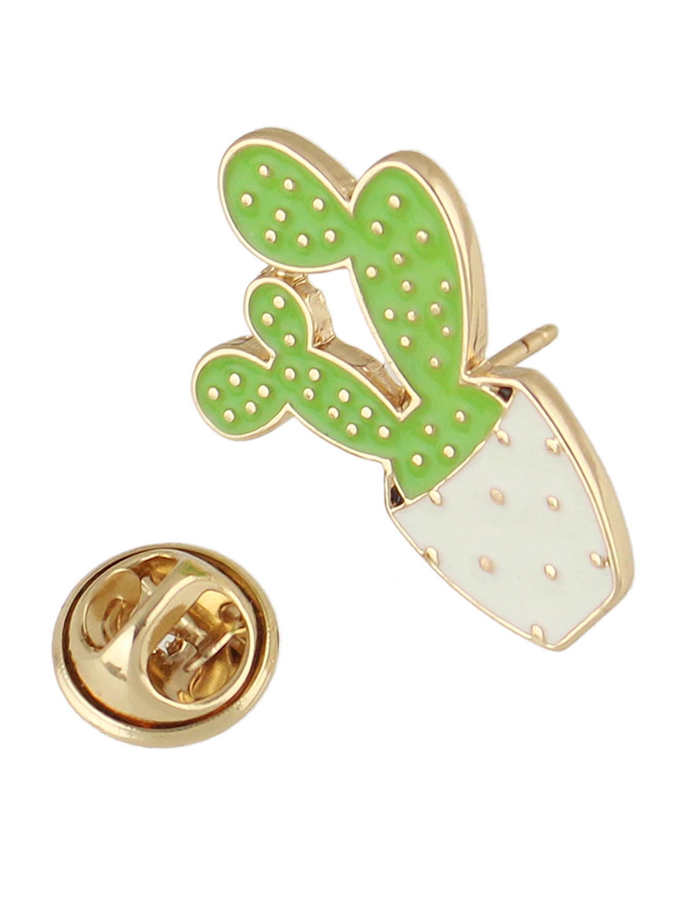 Cute Cartoon Cactus Enamel Lapel Pins Potted Plant Brooches Novelty Badges Gift