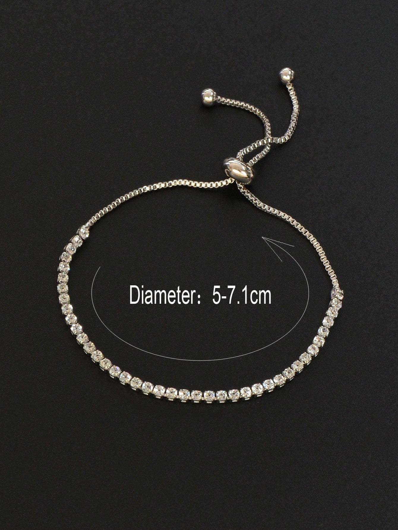 Adjustable Slider Bracelet with Diamonds Sparkle Shine Jewelry