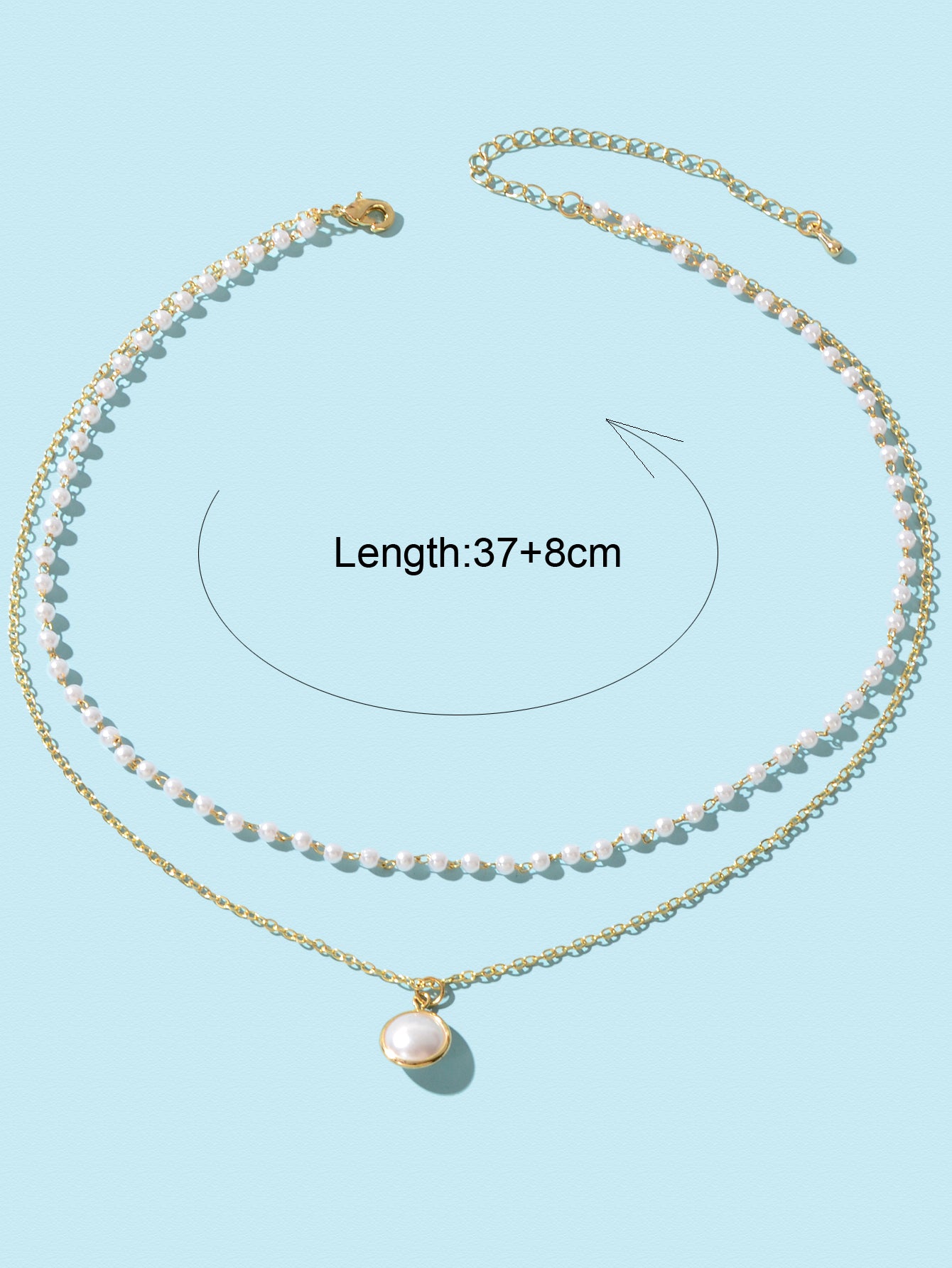 Double layer Gold Silver Chain Pearl Decor Anklet Foot Jewelry Beach Accessories