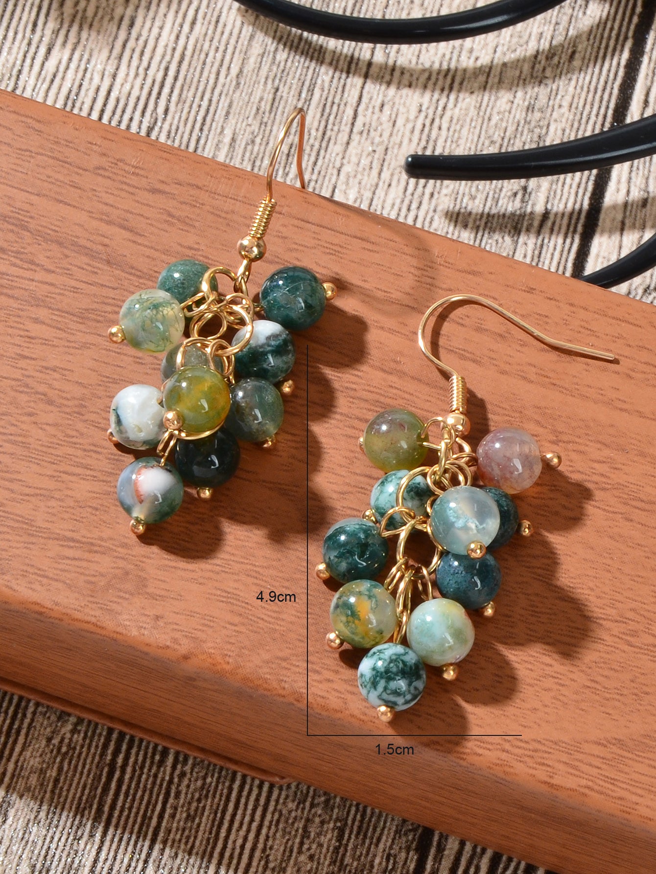 Drop Dangle Handmade Grape Cluster Earrings Colorful Cute Fruit Hook Eardrop