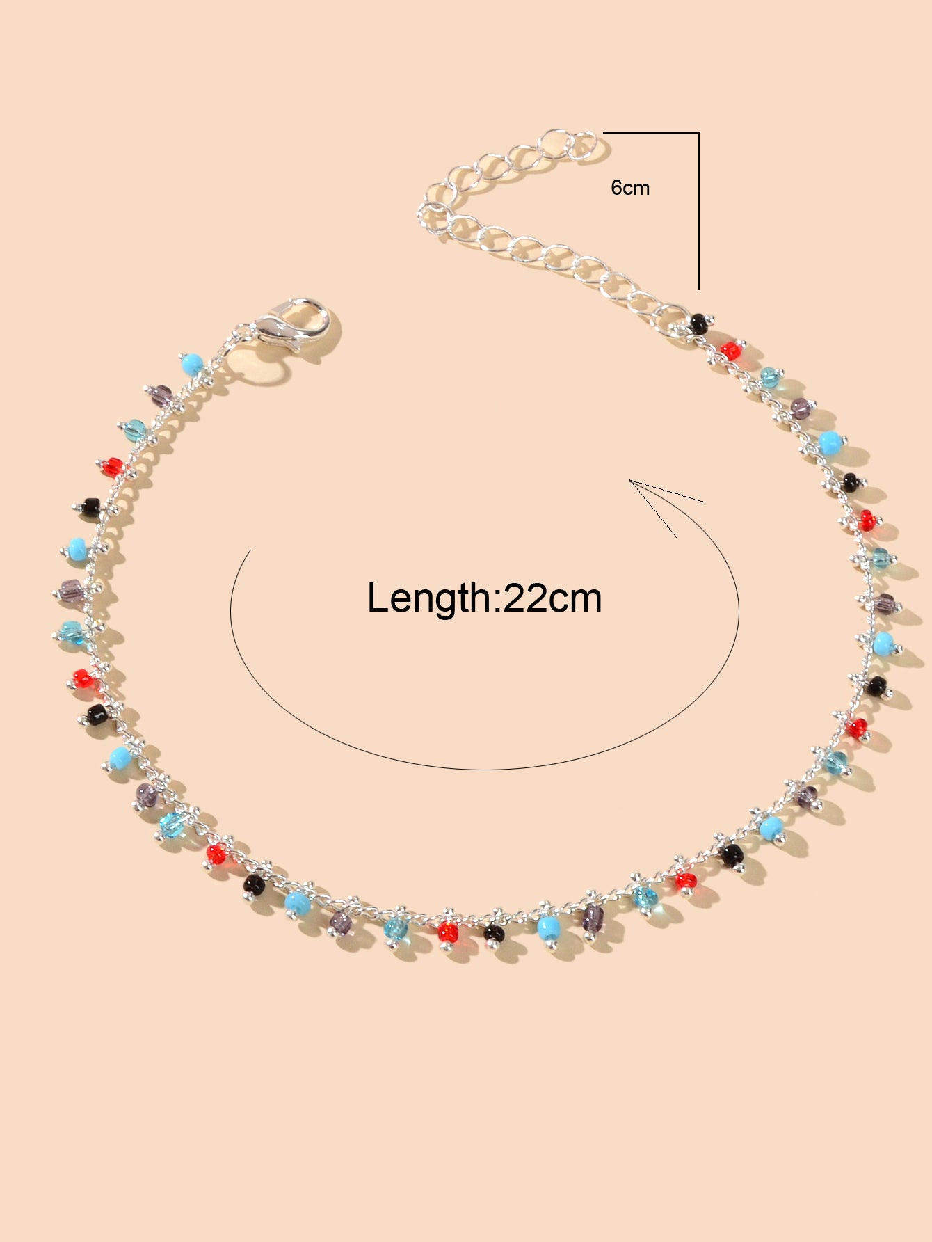 Feelontop Colorful Beads Gold Anklet Bohemia Handmade Beach Bracelet Foot Chain