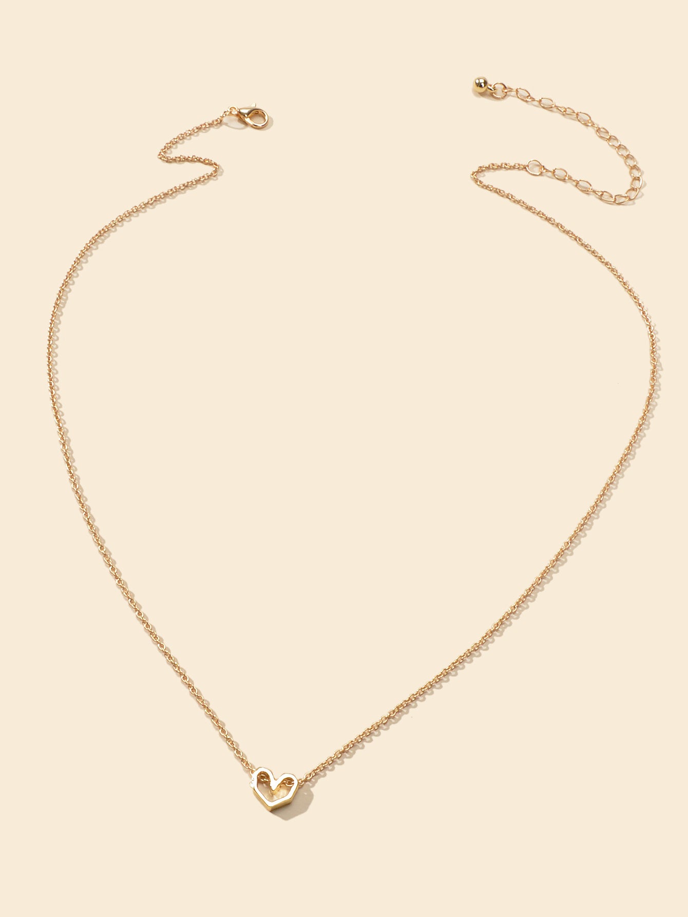 Gold Silver Simple Love Heart Charm Necklace Minimalist Wedding Party Jewellery