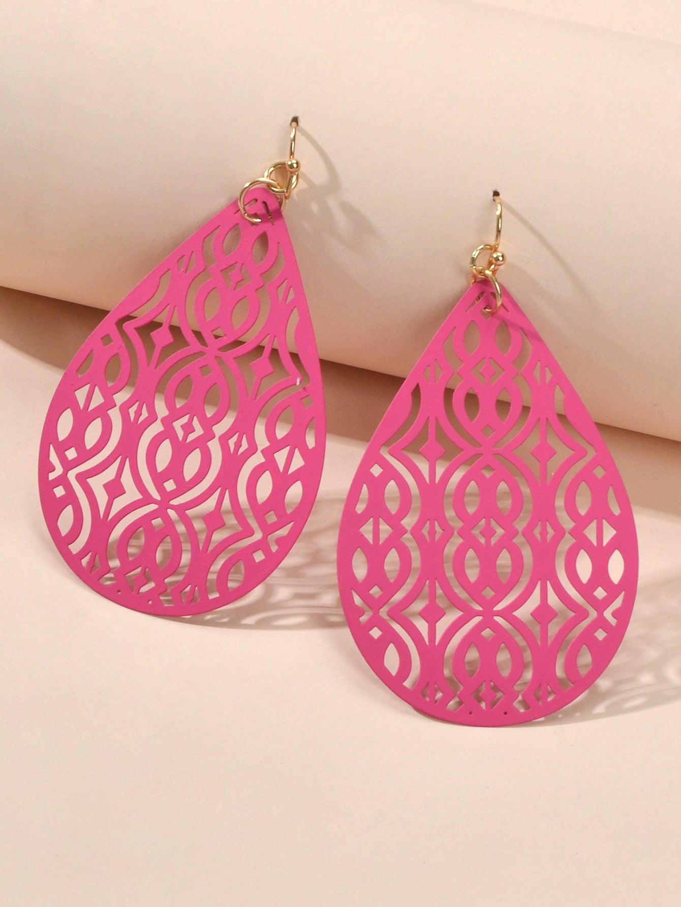 AU Post Oval Hollow Ethnic Water Drop Dangle Earrings Boho Teardrop Jewellery