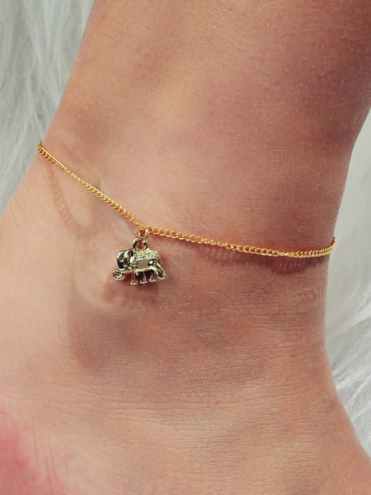 1pc Foot Beach Jewellery Gold Silver Chain Elephant Charm Anklet Bracelet Gift