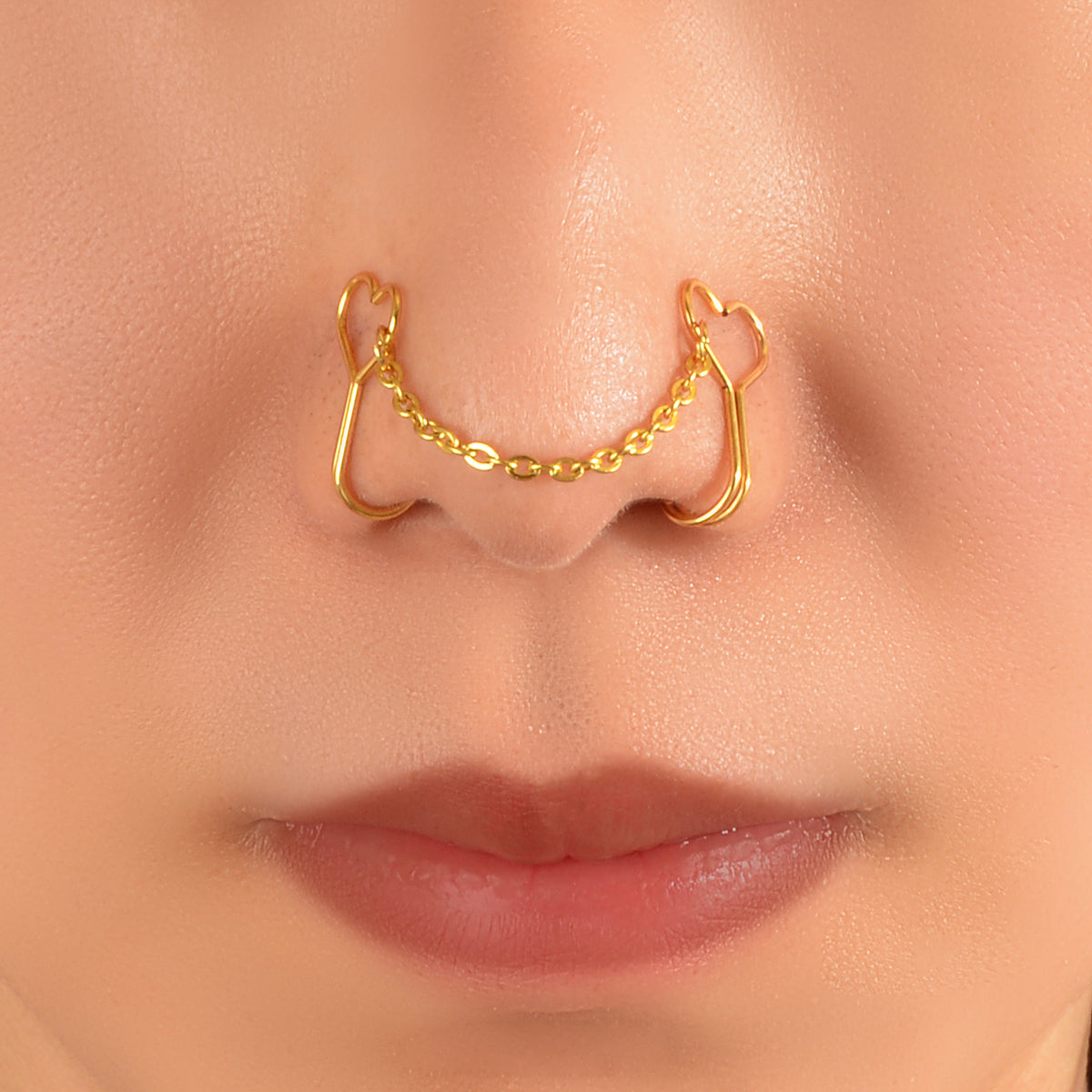 Clip on deals nose ring gold