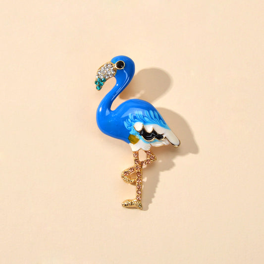 Colorful Flamingo Brooch Animal Pins Jewellery Dresses Decoration Accessories