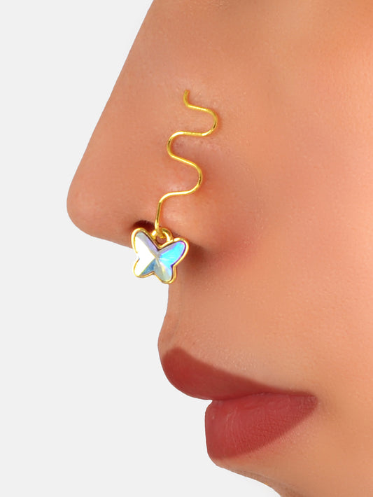 Fake Nose Rings Clip On Nose Ring Butterfly African Nose Cuff Non Piercing Jewel