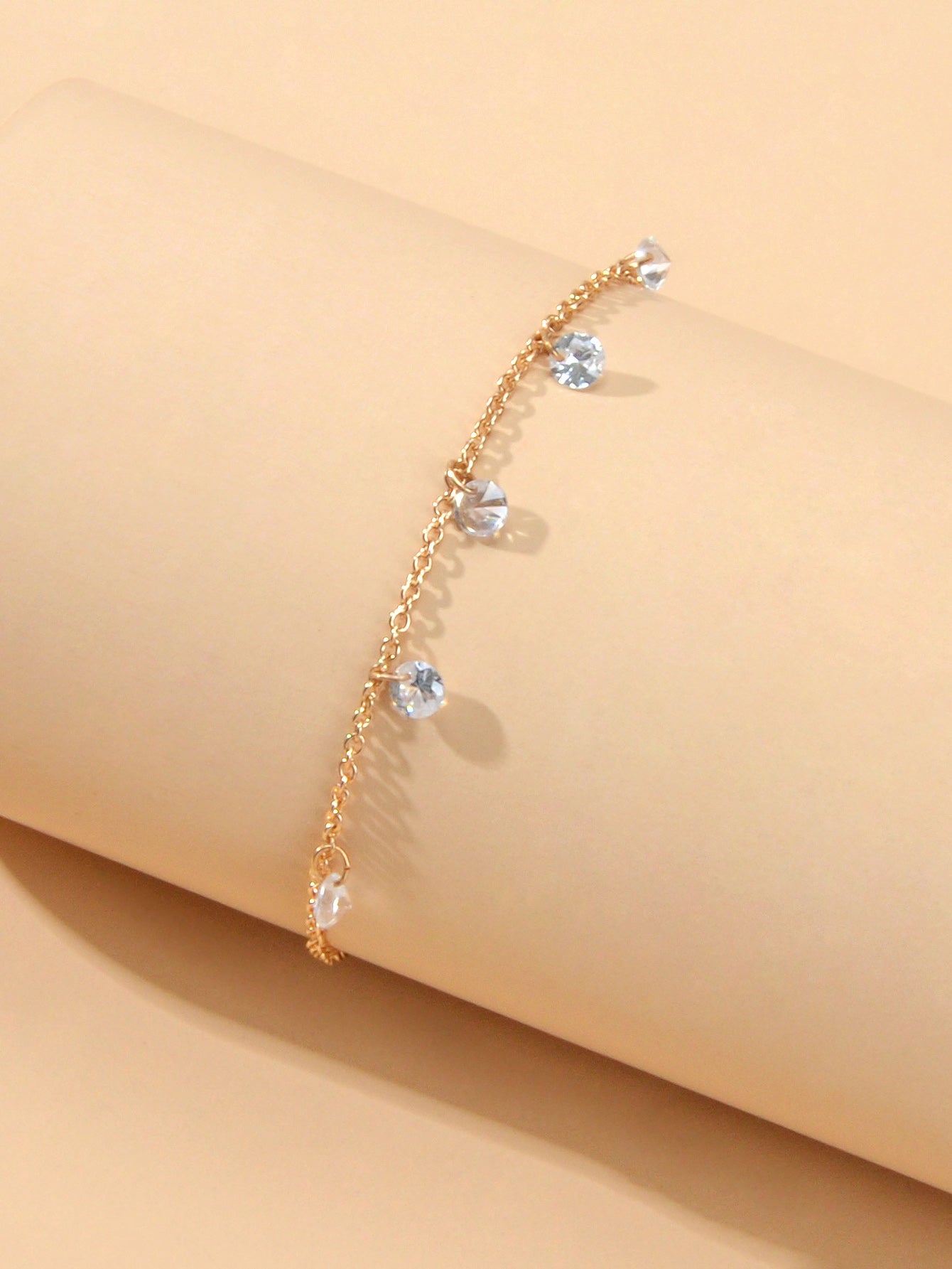 Foot Beach Jewelry Gold Chain Transparent Beads Charm Anklet Bracelet Girls Gift