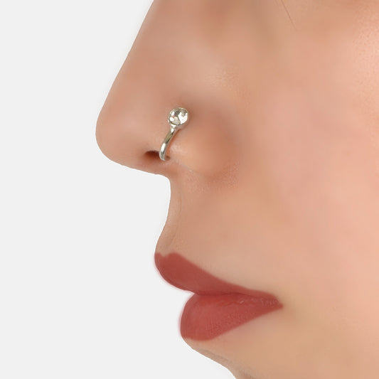 AU Stock Rhinestone Nose Ring Screw Fake Body Non-Piercing Clip On Jewelry Gift