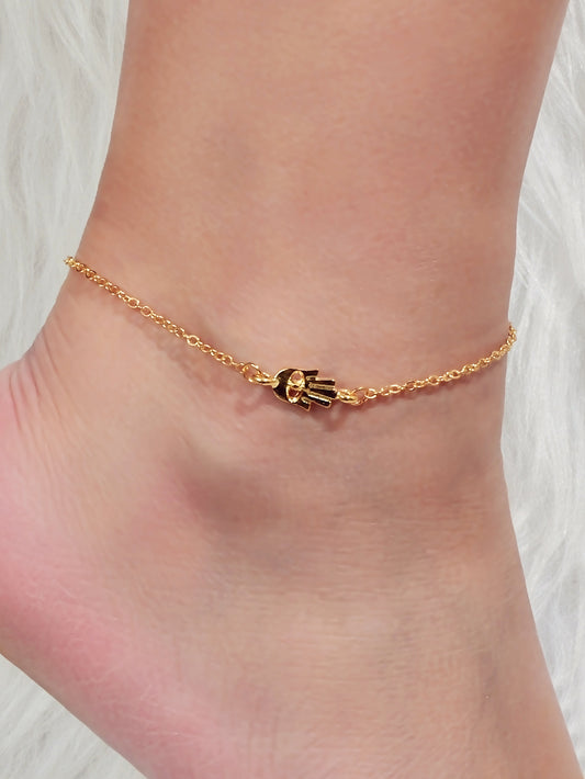 Gold Silver Chain Hand Charm Anklet Bracelet Party Summer Beach Foot Jewellery