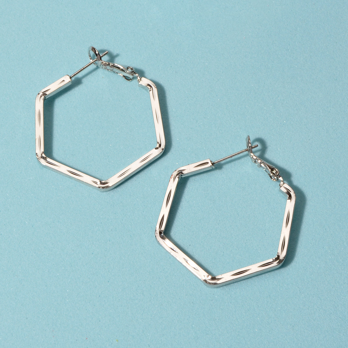 Minimalist Gold Silver Geometric Hoop Earrings Statement Ladies Accessories Gift