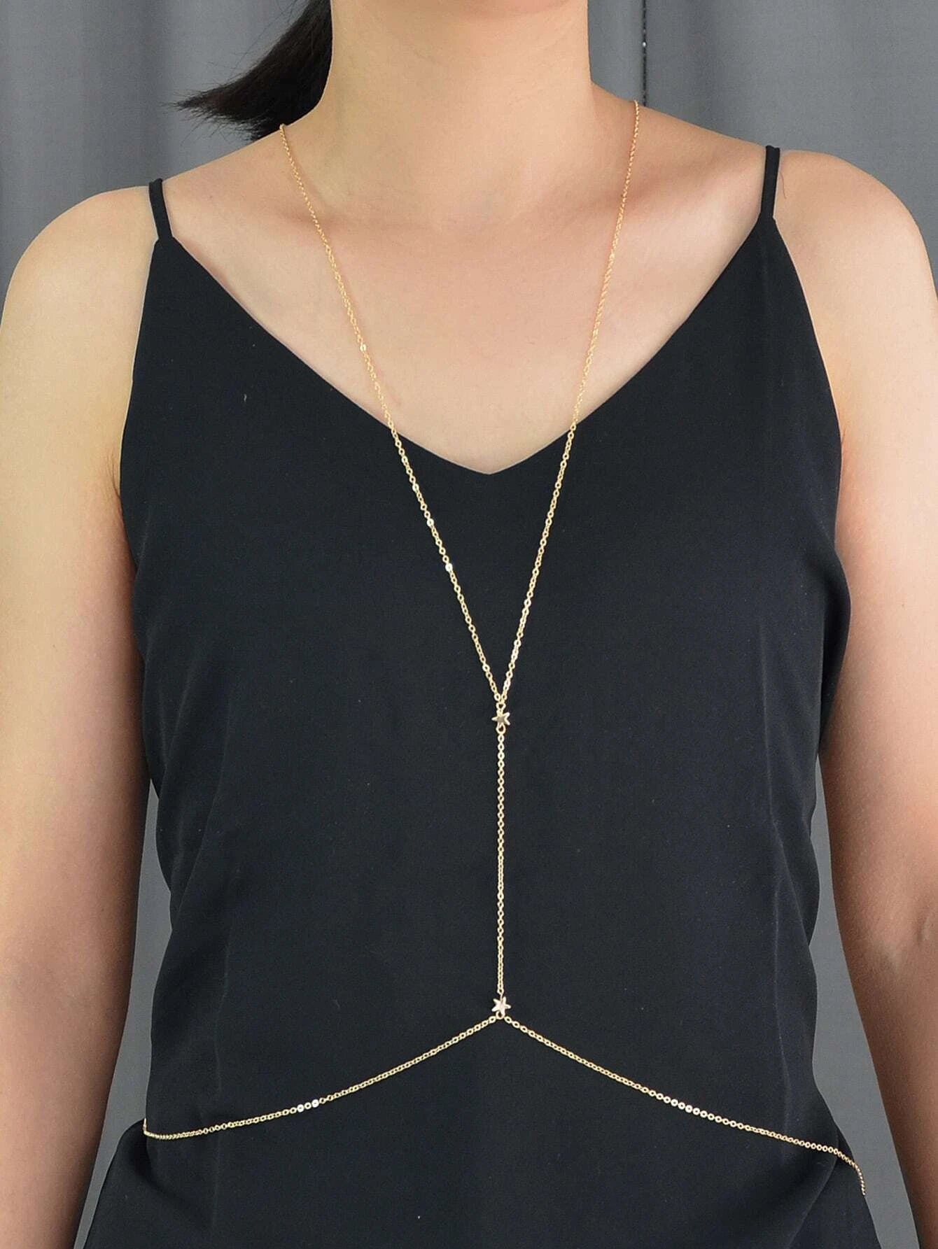 Sexy Belly Chain Star Gold Silver Waist Link Body Chain Belly Necklce Jewellery