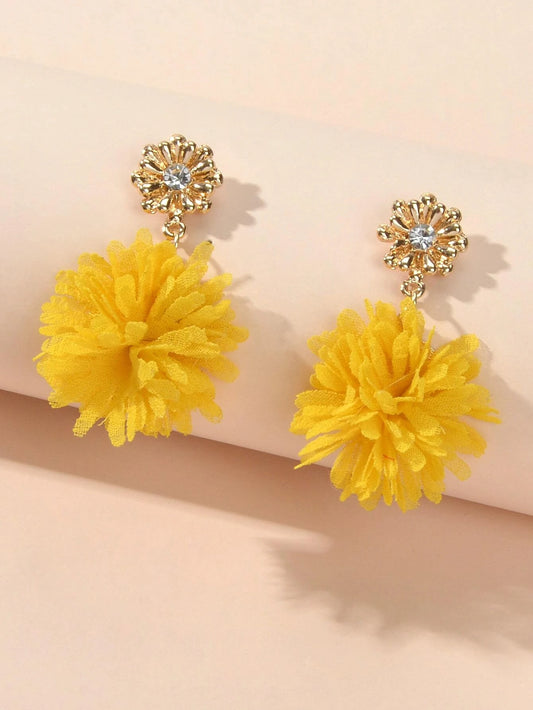 Lovely Jewellery Colorful Flower Drop Dangle Earrings Stunning Women Accessories