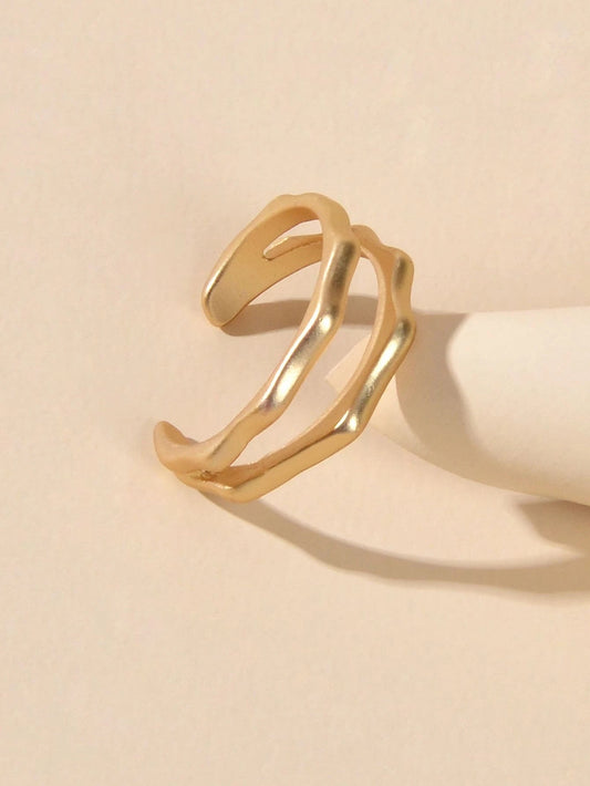 Minimalist Jewellery Gold Metal Geometric Finger Ring Fashion Women Accessories