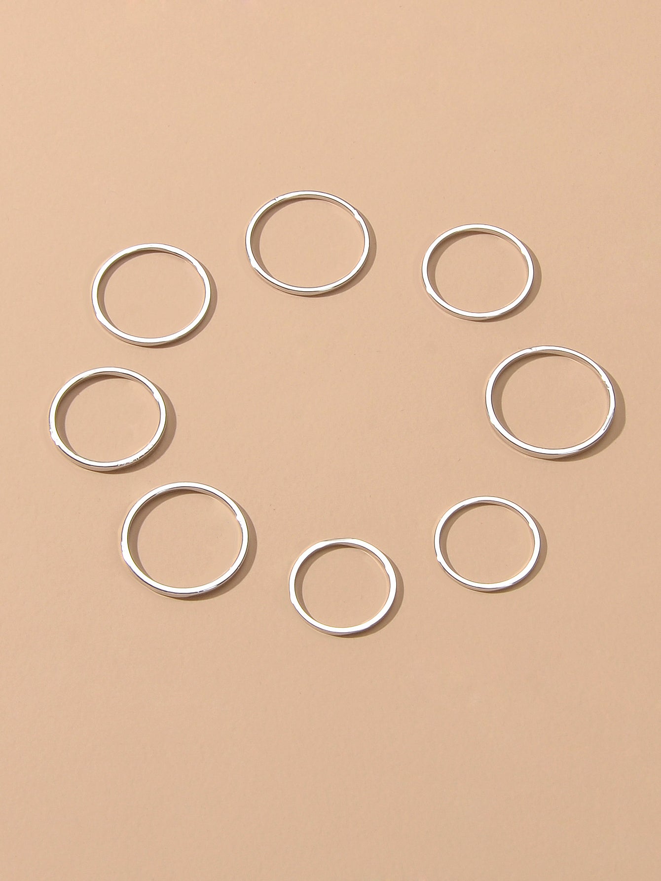 8pcs Gold Silver Simple Finger Knuckle Stack Rings Set Punk AU Stock Jewellery