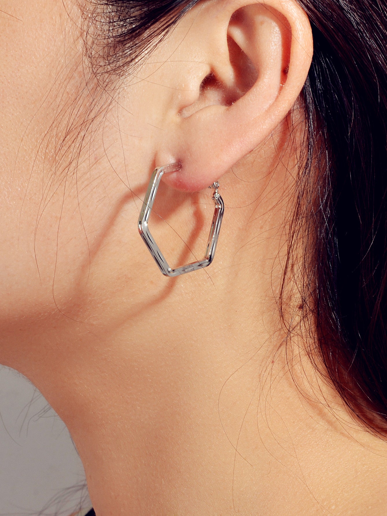 Minimalist Gold Silver Geometric Hoop Earrings Statement Ladies Accessories Gift