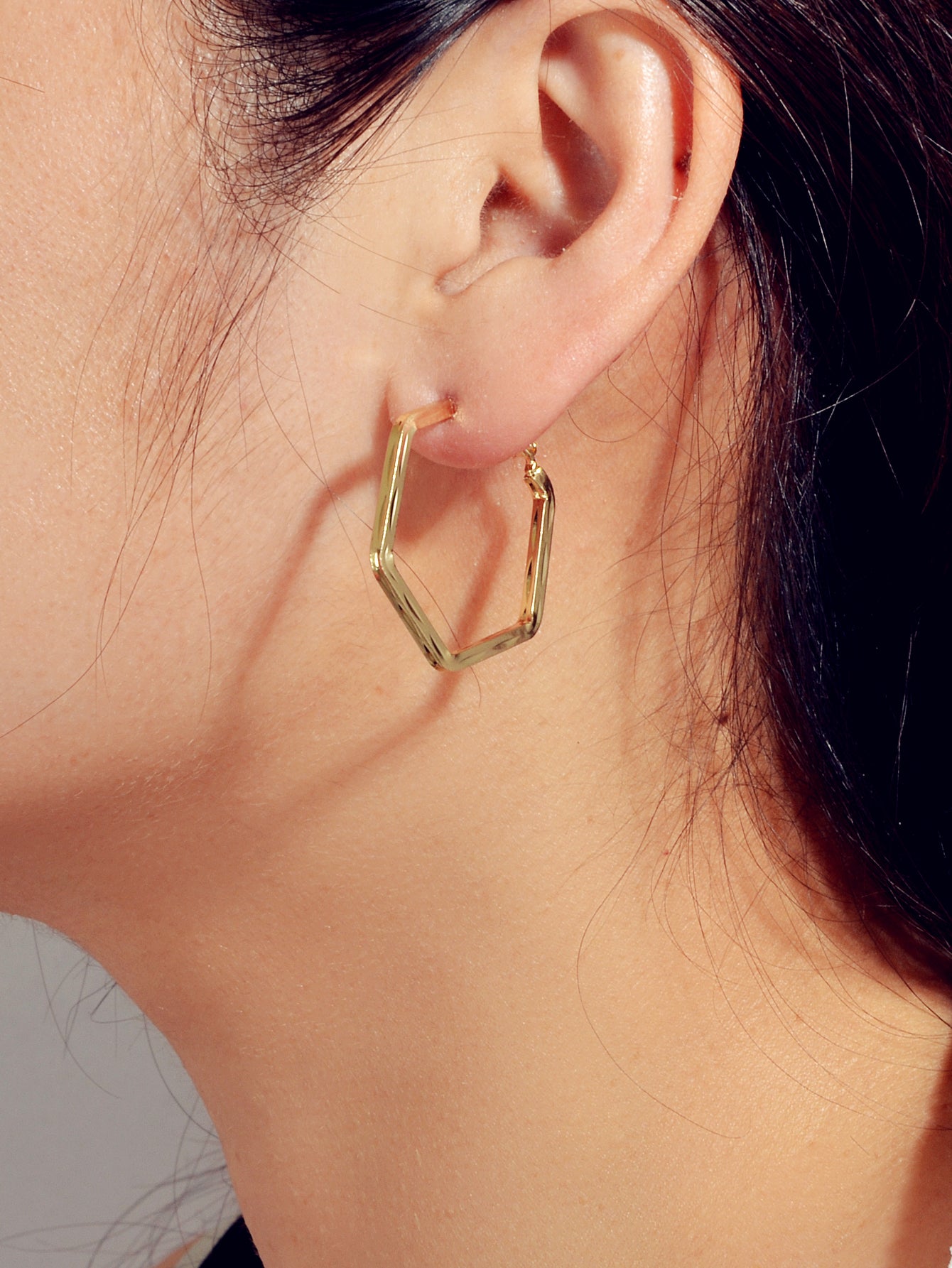 Minimalist Gold Silver Geometric Hoop Earrings Statement Ladies Accessories Gift