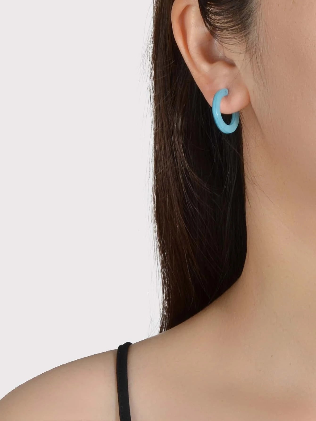 Wholesale Price Circle Acrylic Cute Stud Hoop Earrings Fashion Accessories Gift