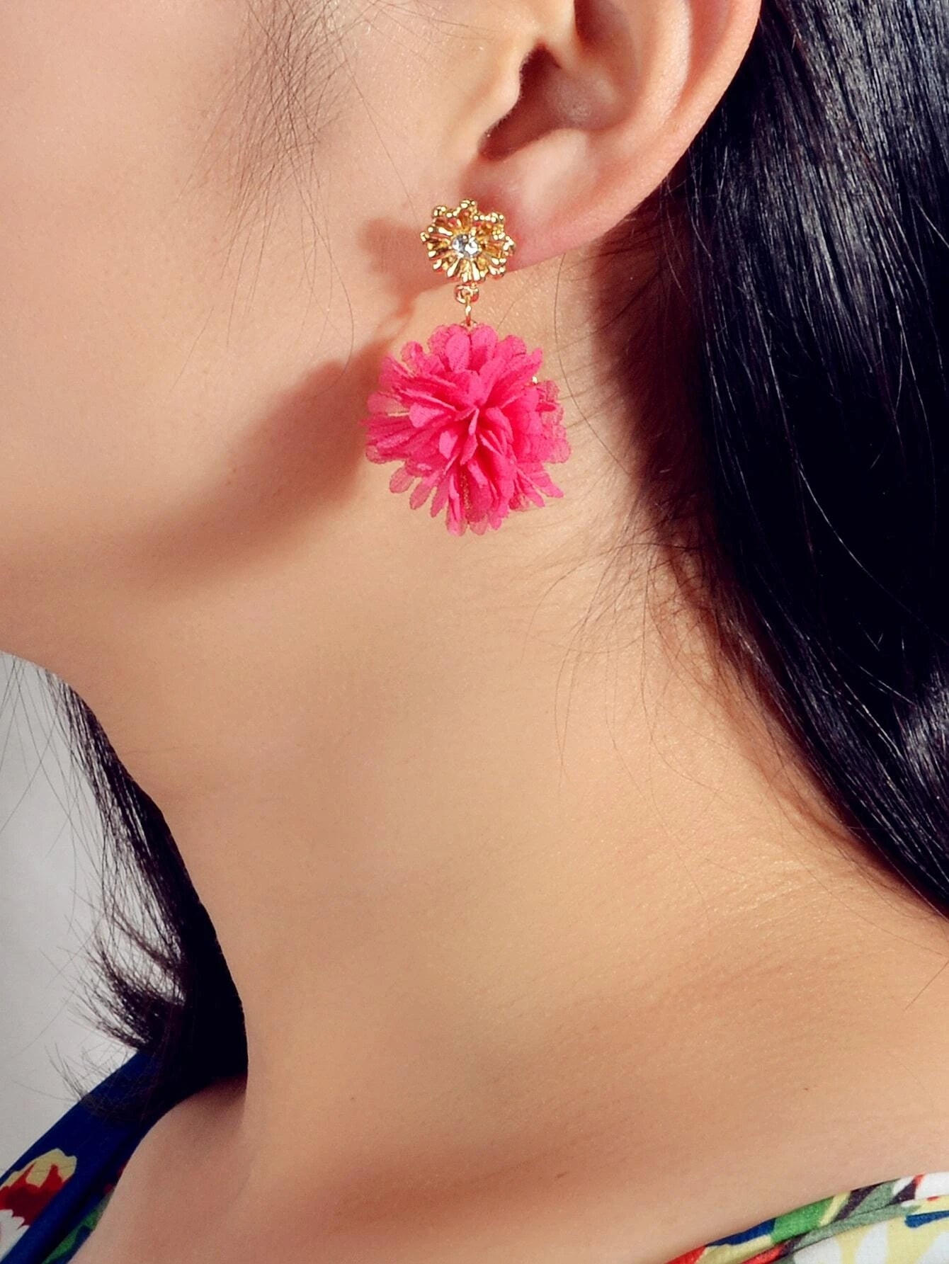 Lovely Jewellery Colorful Flower Drop Dangle Earrings Stunning Women Accessories