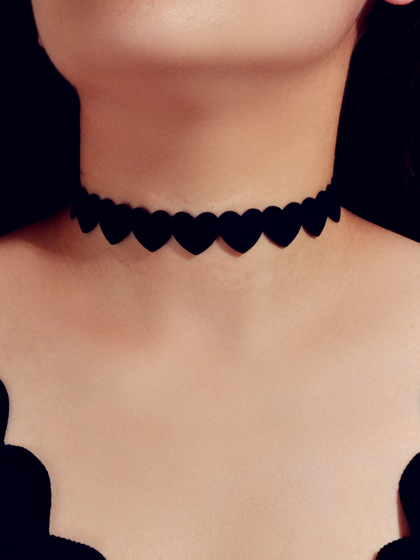 Black Love Heart Tattoo Choker Collar Gothic Punk Rock Jewellery Halloween Gift