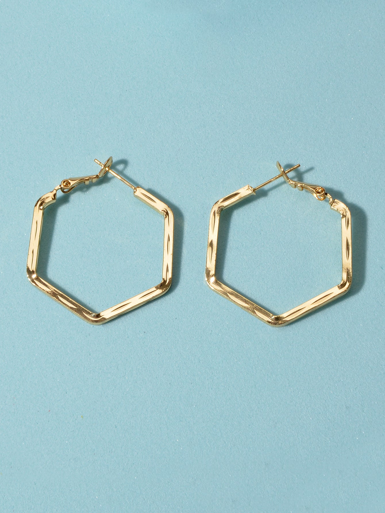 Minimalist Gold Silver Geometric Hoop Earrings Statement Ladies Accessories Gift