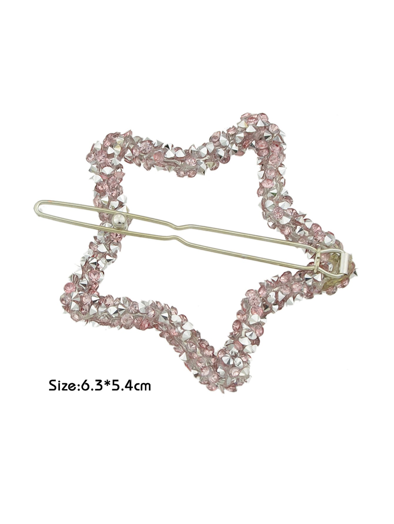 Luxurious Hair Accessories Headwear Rhinestone Silver Star Hairgrips Hair Clips