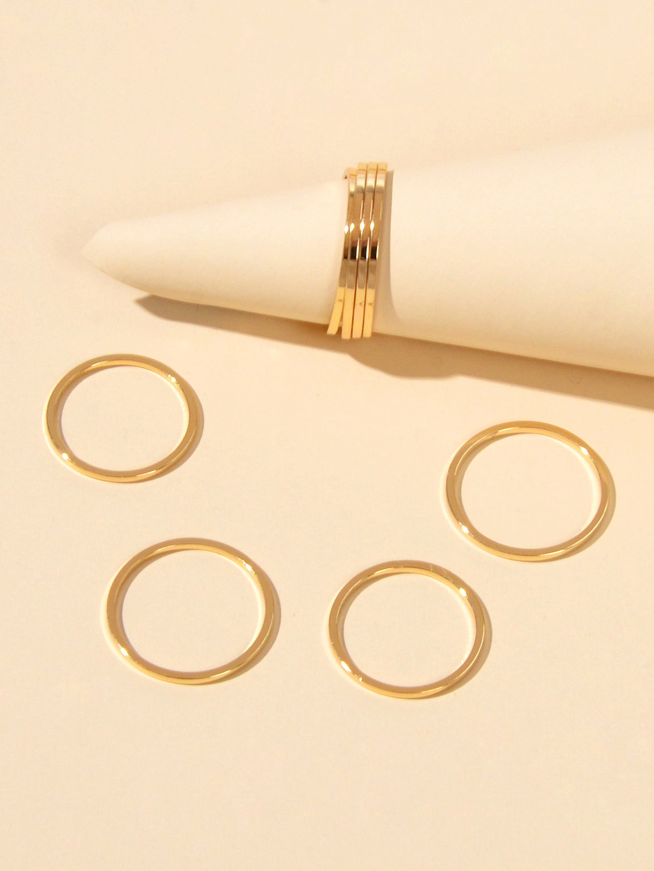 8pcs Gold Silver Simple Finger Knuckle Stack Rings Set Punk AU Stock Jewellery