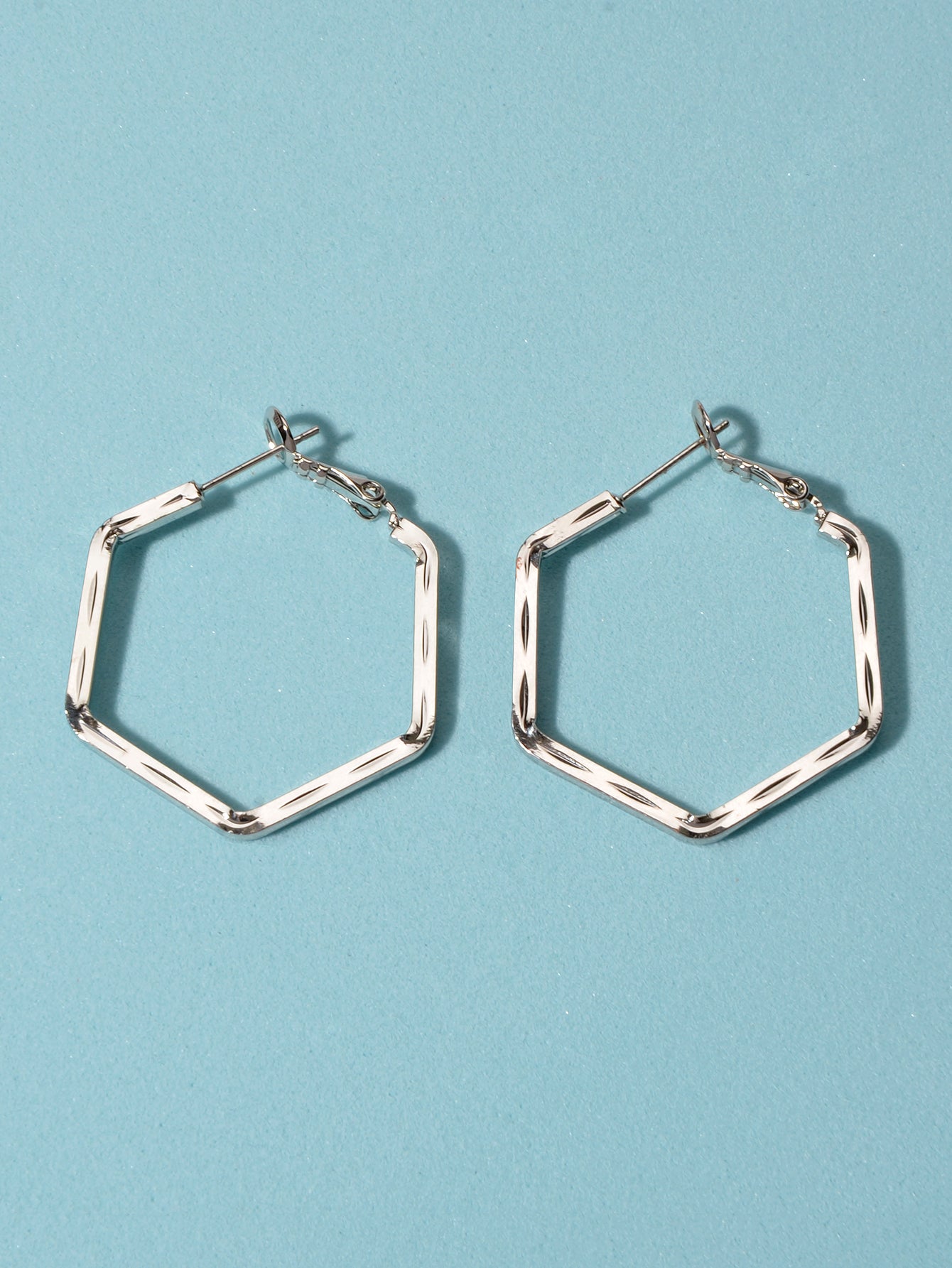 Minimalist Gold Silver Geometric Hoop Earrings Statement Ladies Accessories Gift