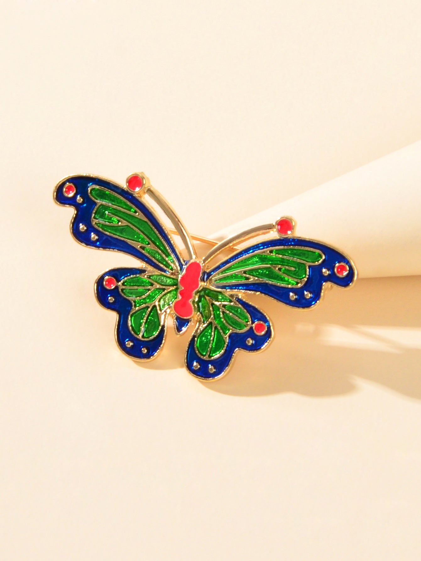 Beautiful Green Butterfly Pins Brooches Insect Safety Pin Lapel For Coat Scarf