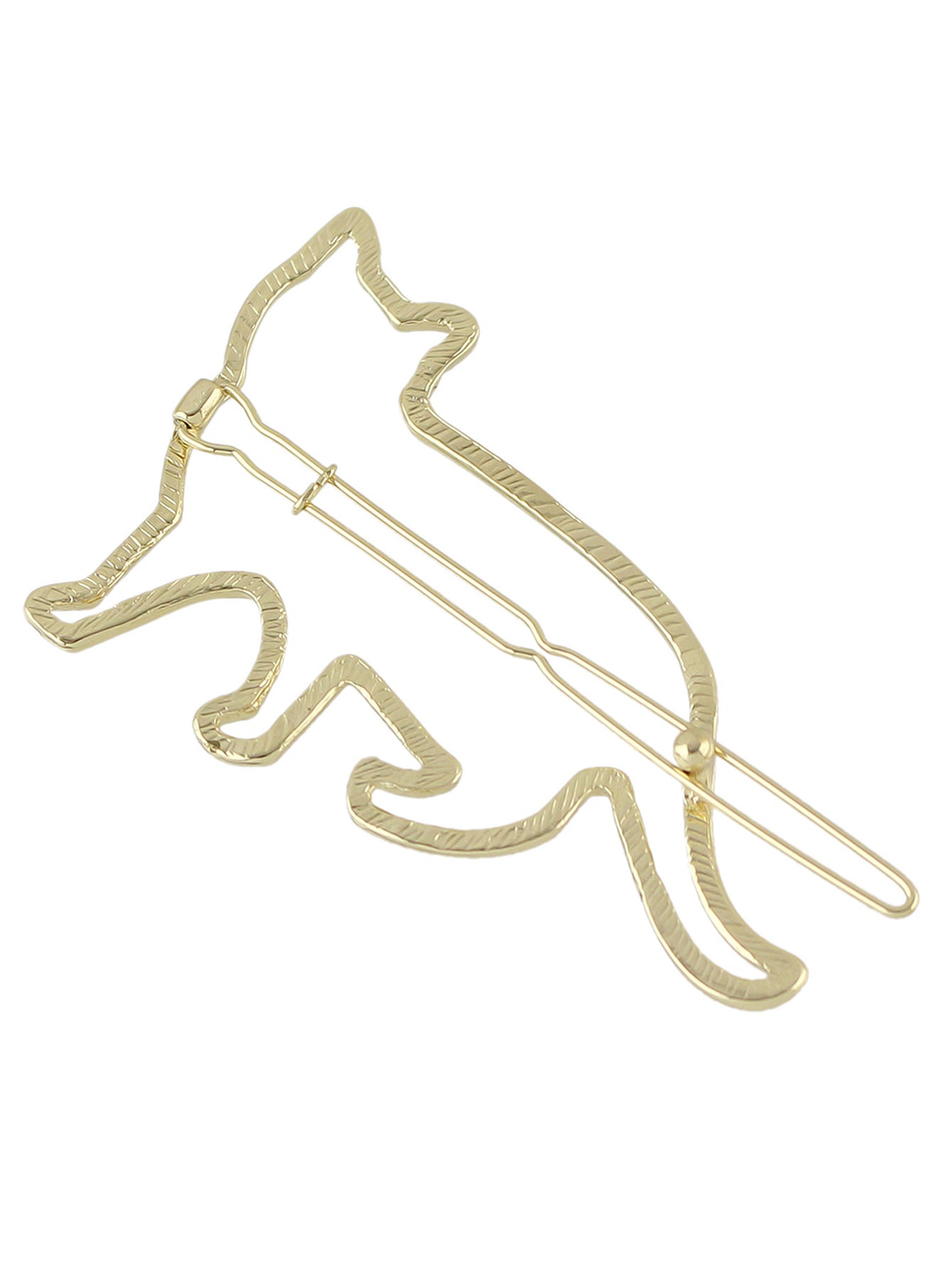 Hair Accessories Minimalist Gold Silver Metal Cat Hairgrips Hair Clips Hairpin