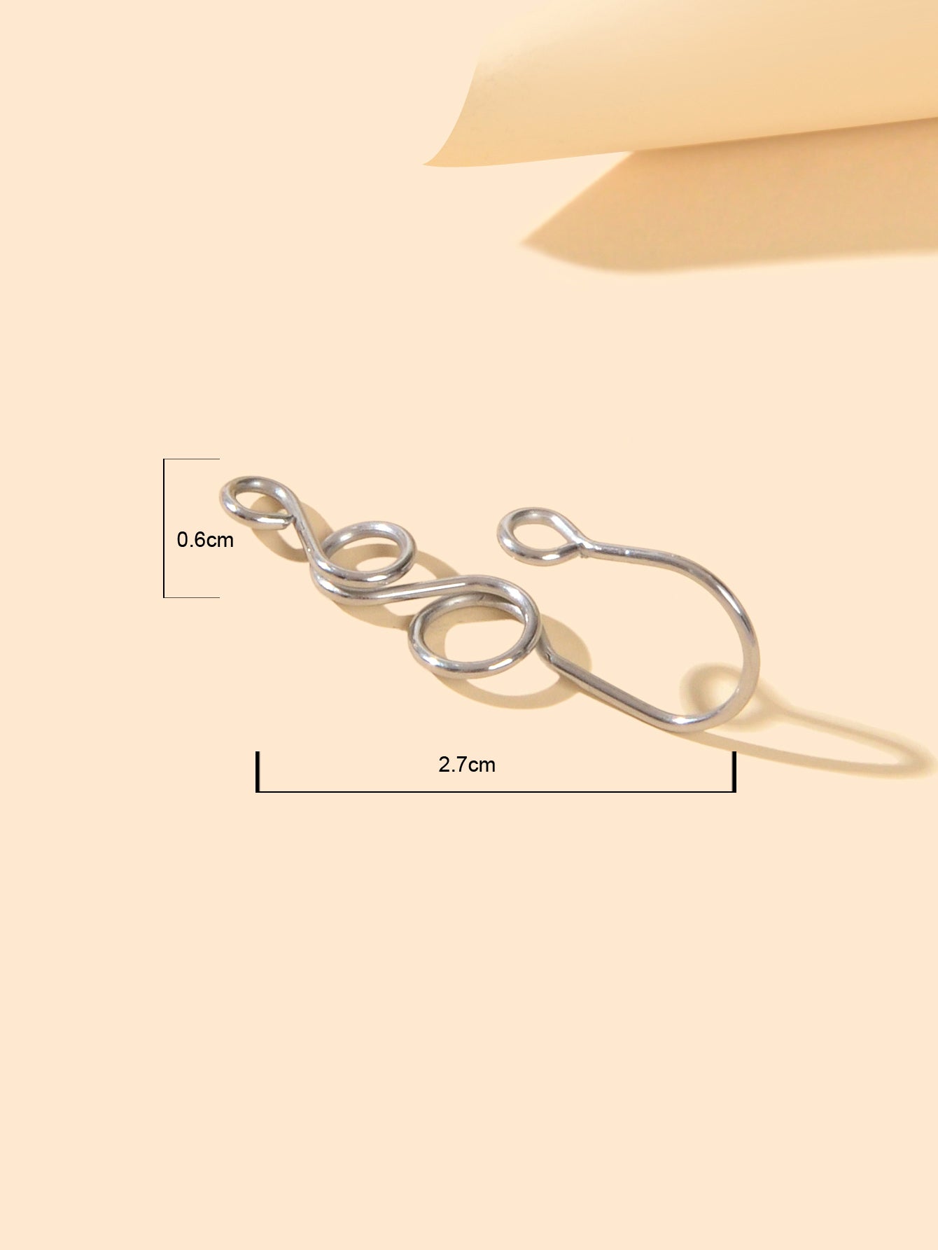 1 pc Faux Lip Ear Nose Gold Silver Twisted Non Piercing Clip On Nose Hoop Rings