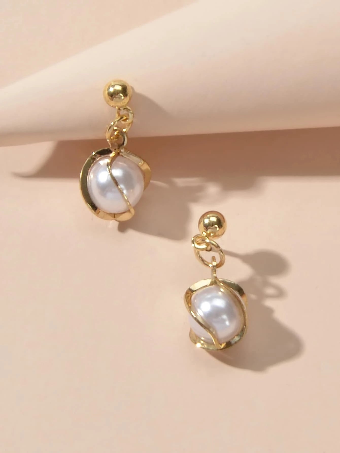 AU Local Jewellery Pearl Decor Gold Drop Earrings Wholesale Price Accessories