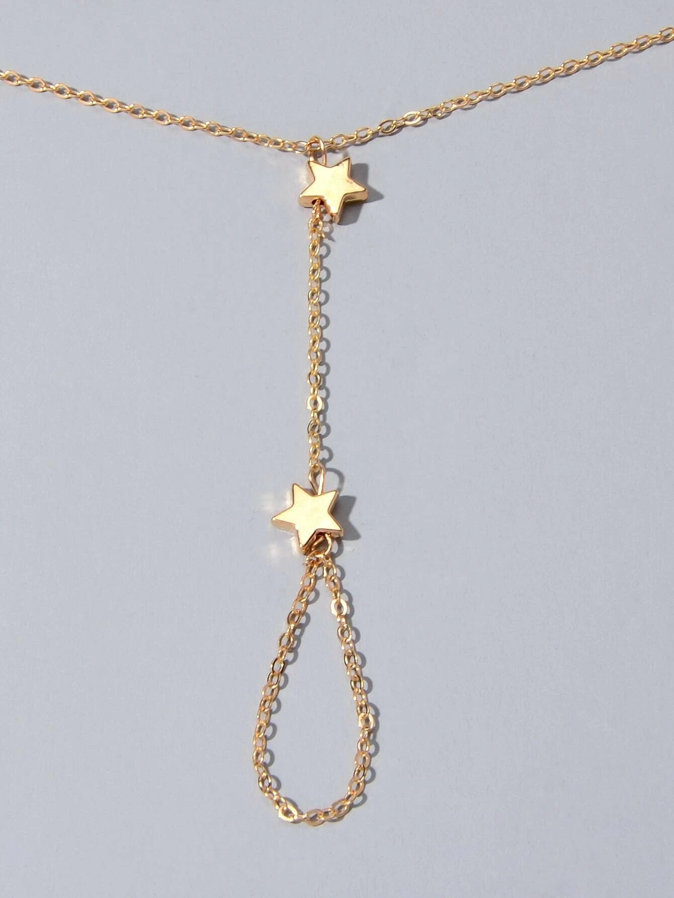 Fashion Jewellery Gold Chain Star Slave Bracelet with Finger Women Accessories