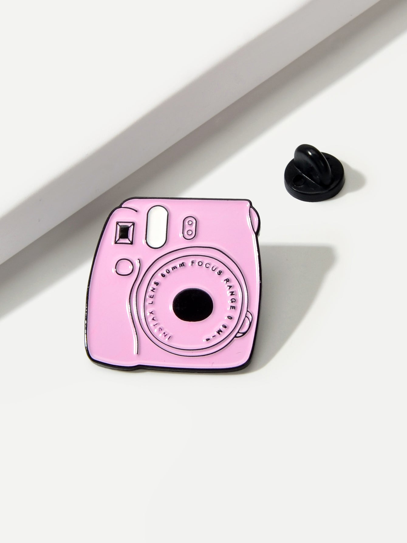 Cute Pink Enamel Camera Metal Backpack Pins Lapel Button Aesthetic Brooch Badge