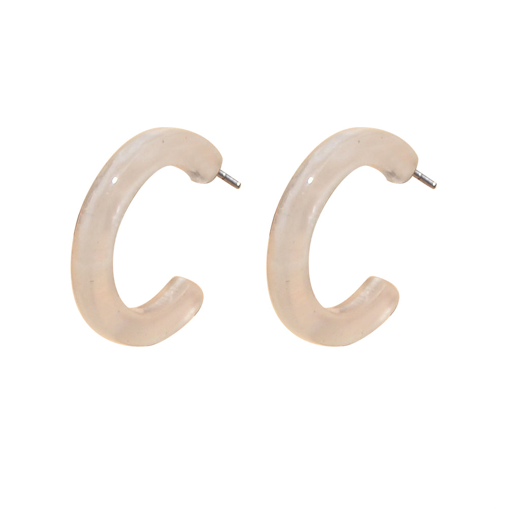 Wholesale Price Circle Acrylic Cute Stud Hoop Earrings Fashion Accessories Gift