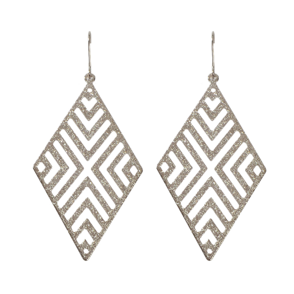 Hollow out Geometric Rhombus Drop Earrings Chic Ear Hook Boutique Jewellery