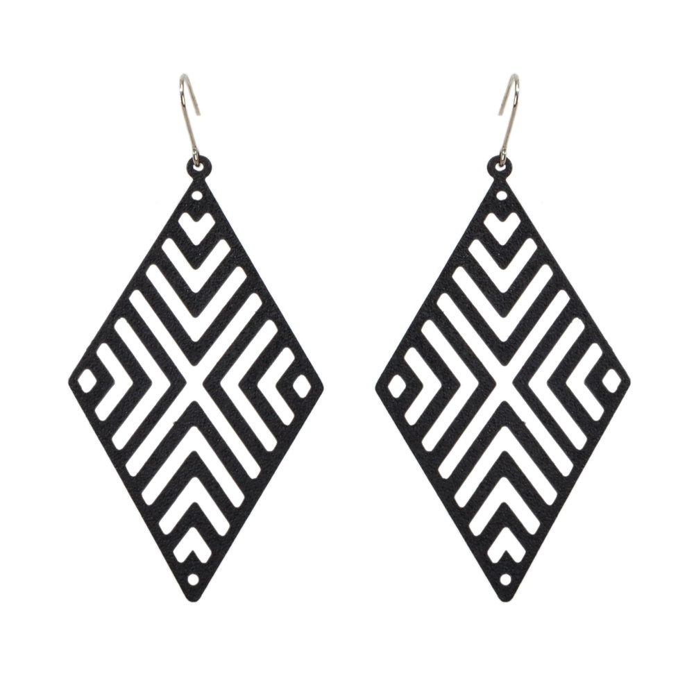 Hollow out Geometric Rhombus Drop Earrings Chic Ear Hook Boutique Jewellery