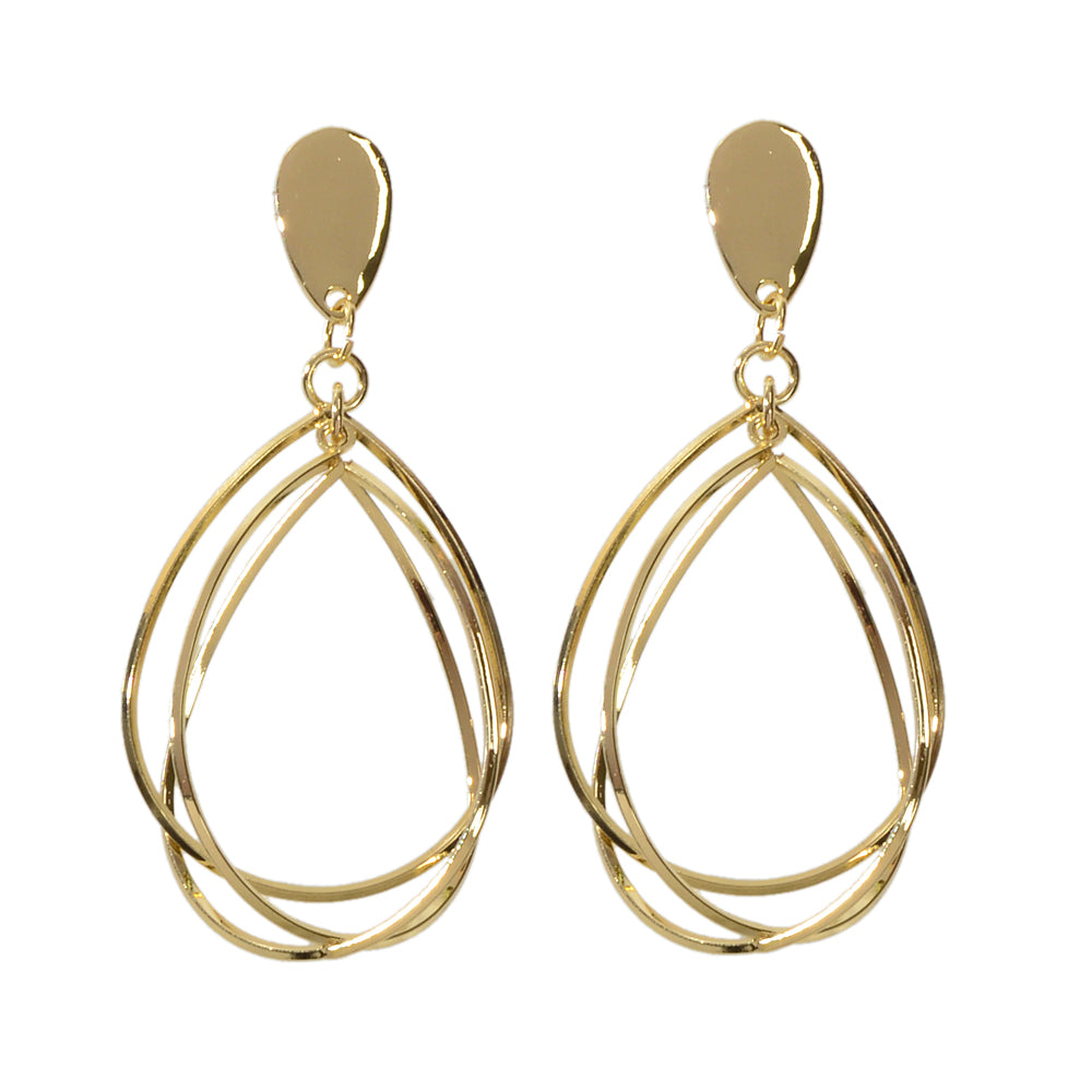 Female Jewellery Gold Silver Geometric Water Drop Statement Charm Earrings Women