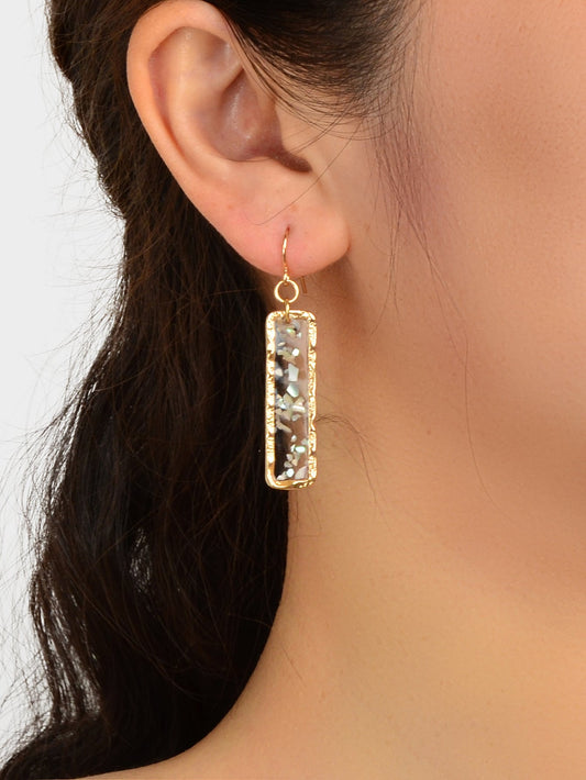 Feelontop Transparent Geometric Square Drop Dangle Earrings Stunning Jewellery