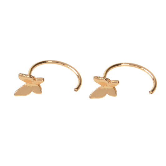 Minimalist Gold Silver Butterfly Cute Hoop Earrings Cute Stud Women Accessories